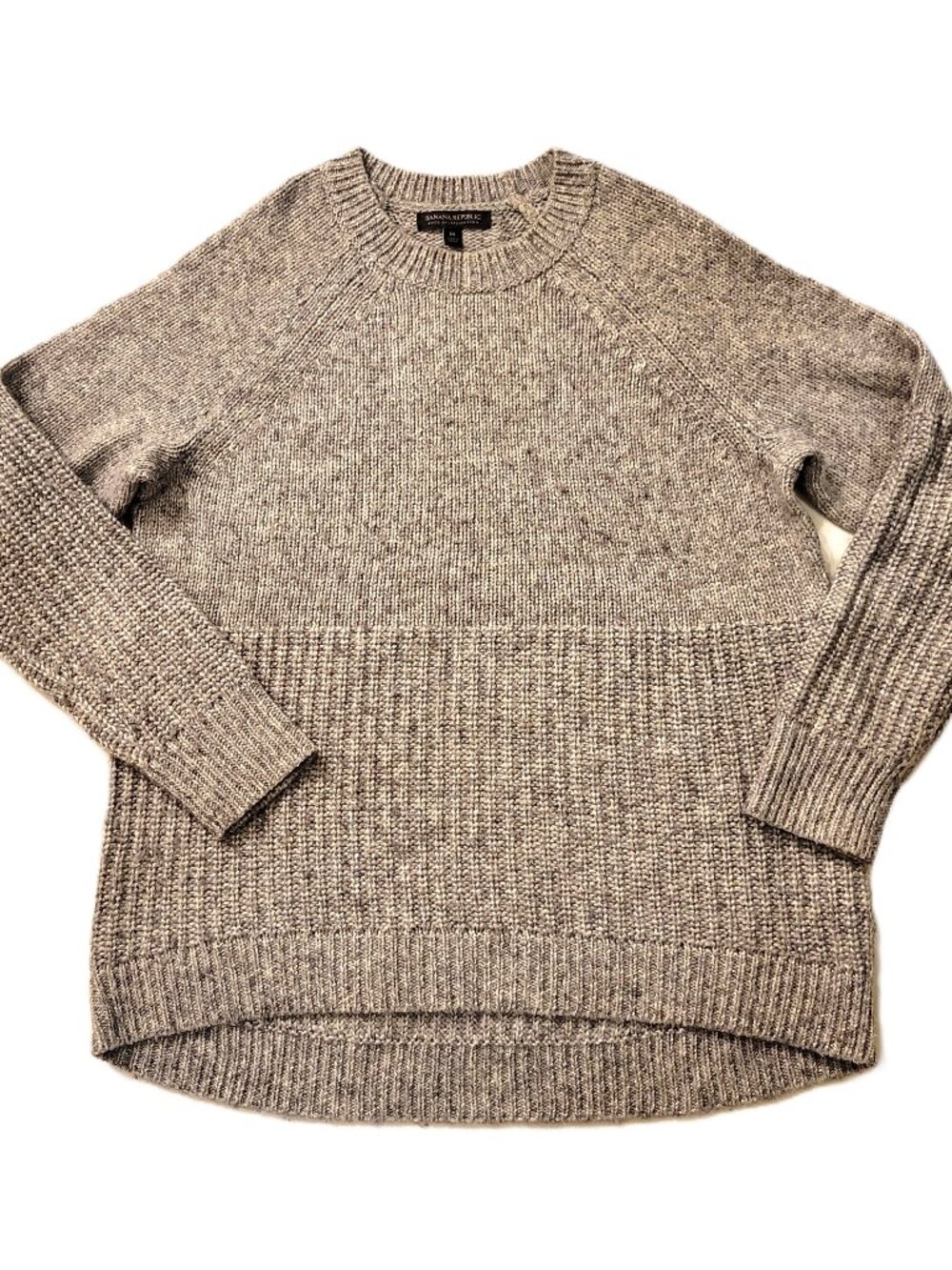Banana Republic Womens M Medium Gray Sweater Italian Yarn